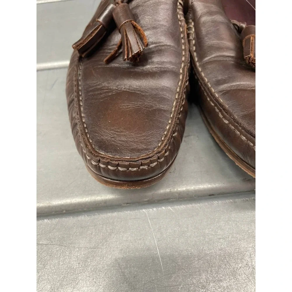 Poste Lavorazione Artigianale Loafers‎ Mens EU 42 US 9 Brown Leather Tassels